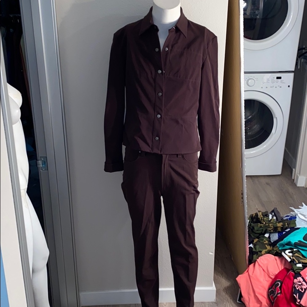 Versace Brown Suit Classic Elegance